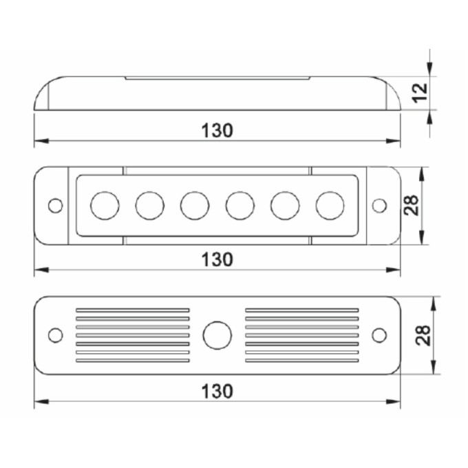 Lampa parbriz 12 LED-uri a 3W